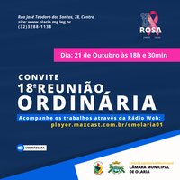 Convite para a 18ª Reunião Ordinária