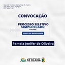 CONVOCAÇÃO PROCESSO SELETIVO 01/2022 CONVOCAÇÃO PROCESSO SELETIVO 01/2022