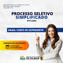 Edital de Seleção Pública Simplificada n°01/2022. Edital de Seleção Pública Simplificada n°01/2022.