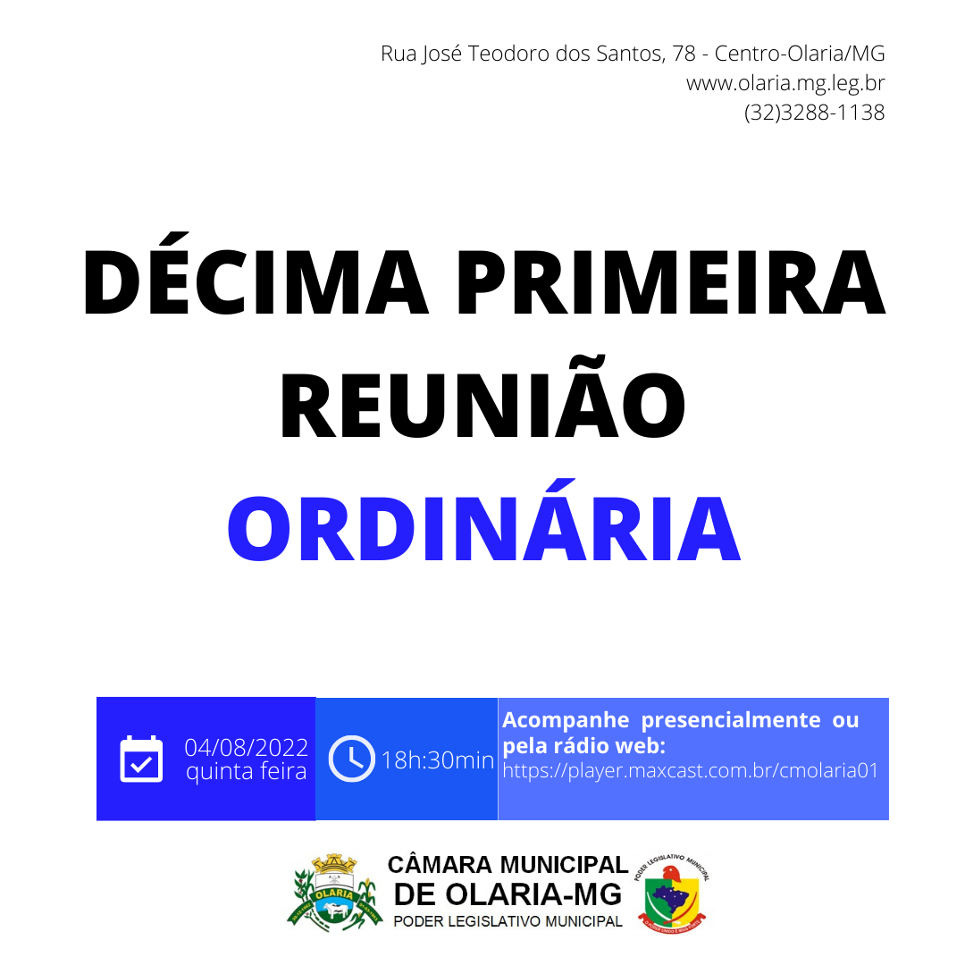 11ª Reunião Ordinária