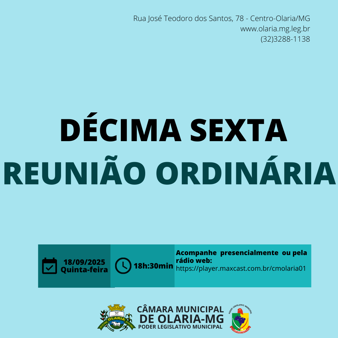 16ª Reunião Ordinária de 2025