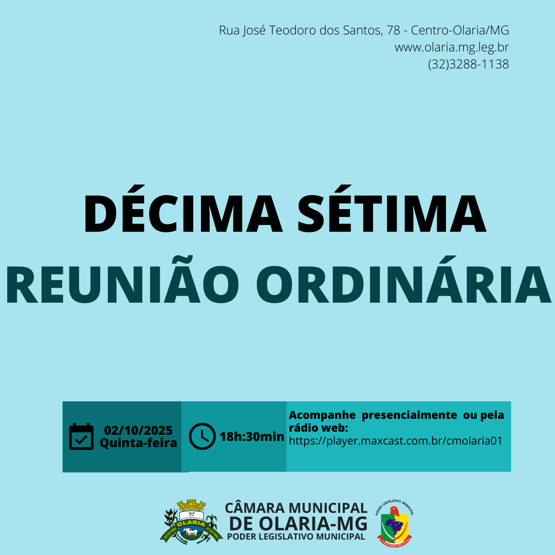 17ª Reunião Ordinária de 2025