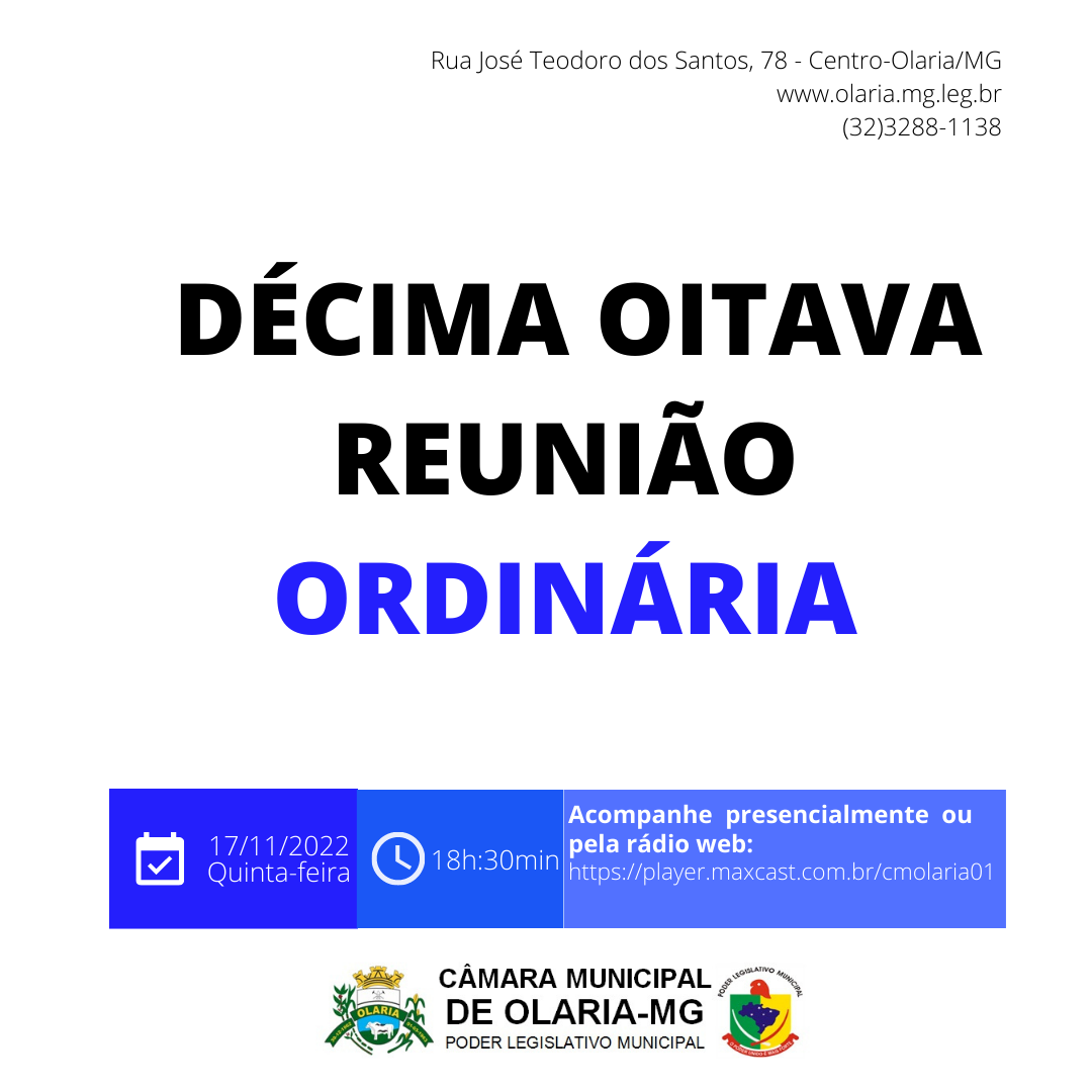 18ª Reunião Ordinária