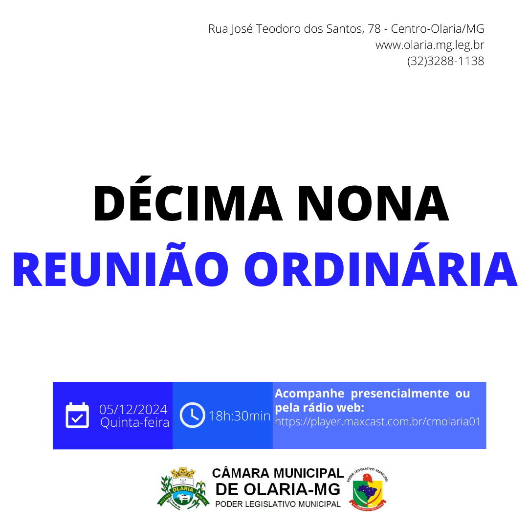 19ª Reunião Ordinária de 2024