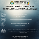 1ª Audiência Pública e 4ª Reunião Ordinária de 2026