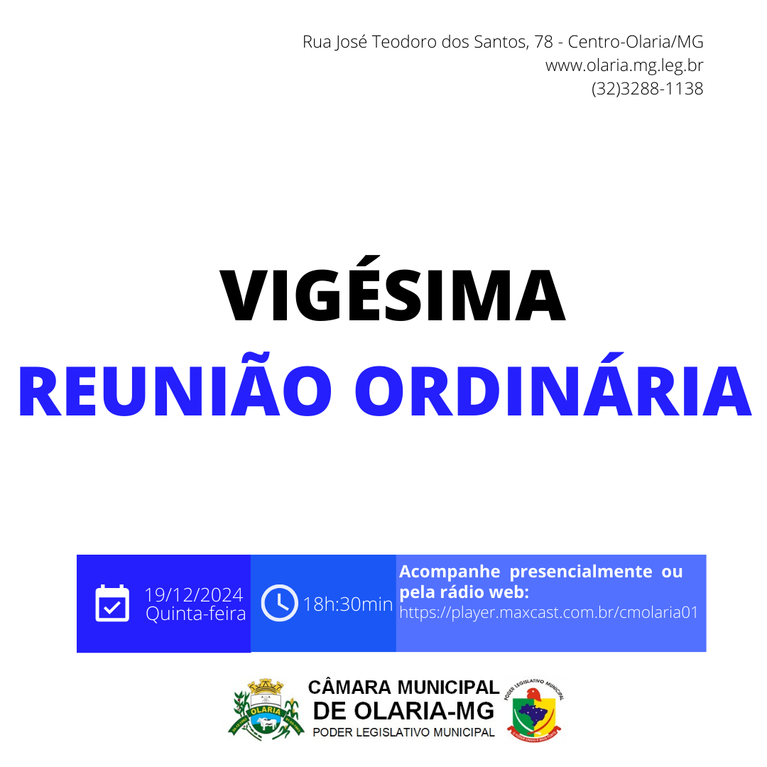 20ª Reunião Ordinária de 2024