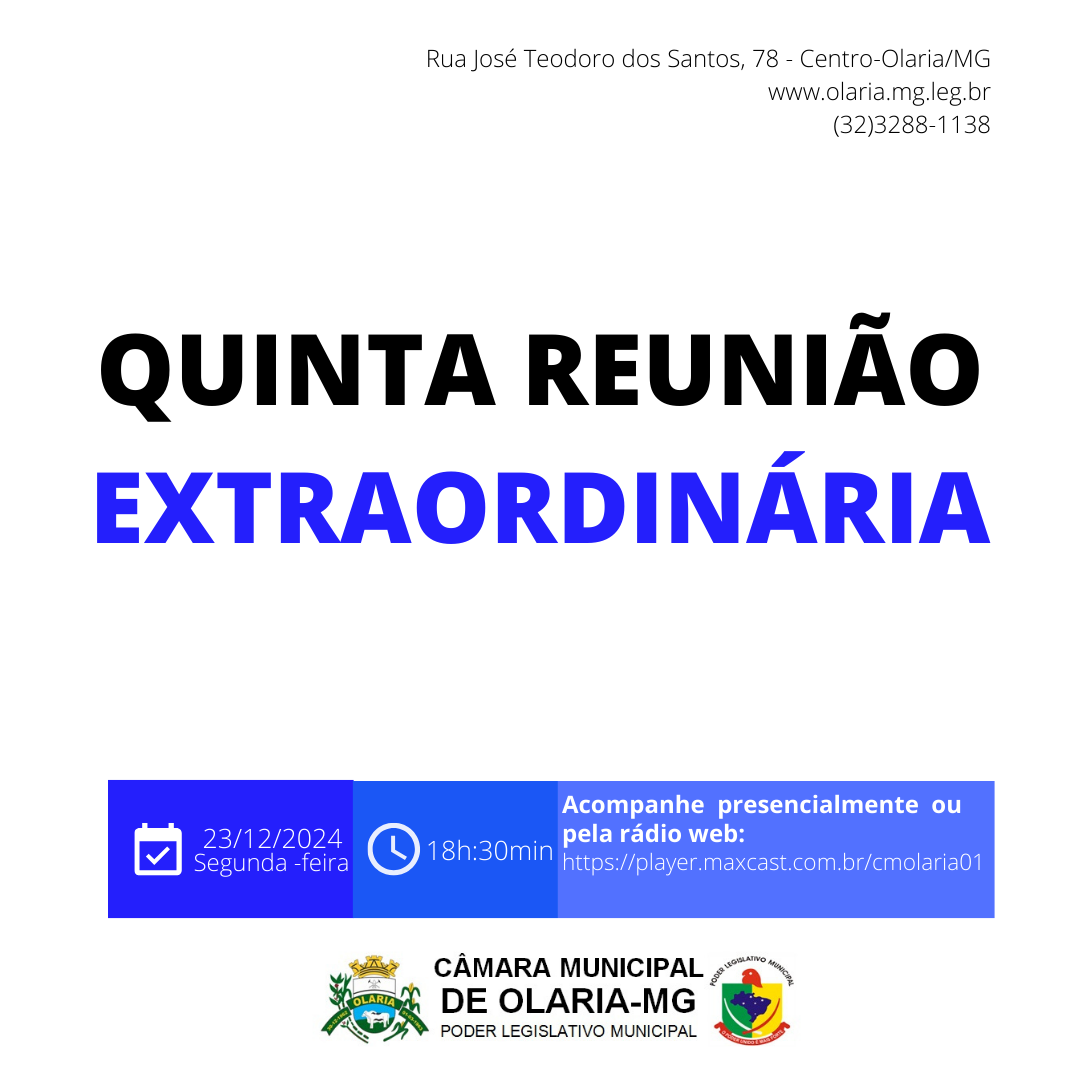 5ª Reunião Extraordinária de 2024