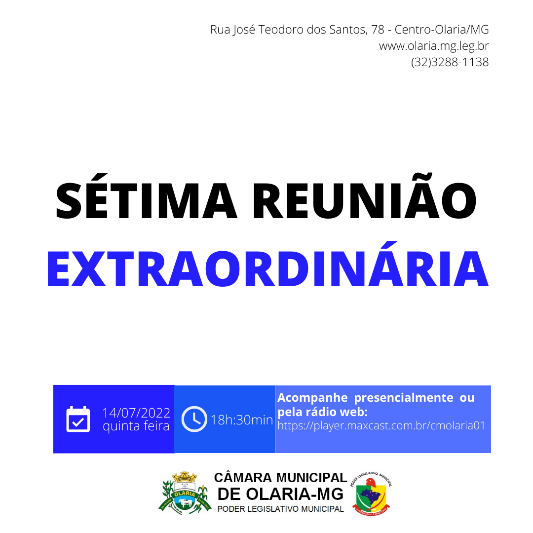 7ª Reunião Extraordinária