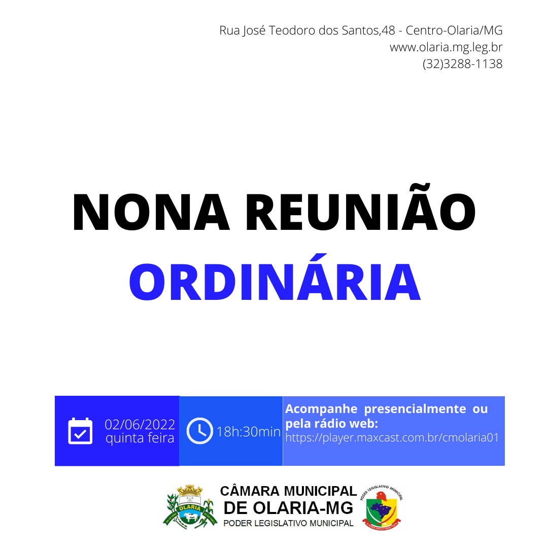 9º Reunião Ordinária