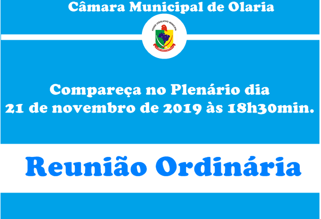 Convite 18ª Reunião Ordinária de 2019