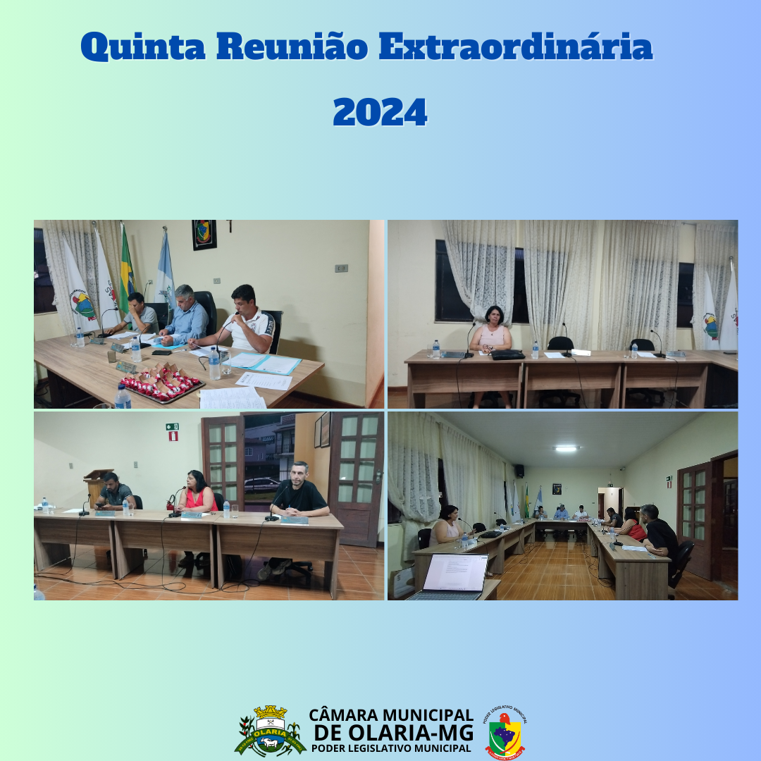 Hoje (23/12), ocorreu a 5ª Reunião Extraordinária