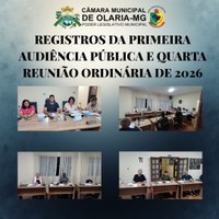 No dia 19/03/2026, ocorreu a Primeira Audiência Pública do exercício de 2026 e a 4ª Reunião Ordinária de 2026